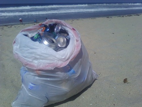 recycling at the beach, recycle in Oceanside California