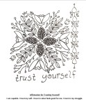 Trust Yourself coloring page